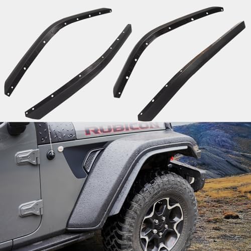 Front & Rear Fender Flares Compatible with 20202023 Jeep Wrangler Gladiator JT
