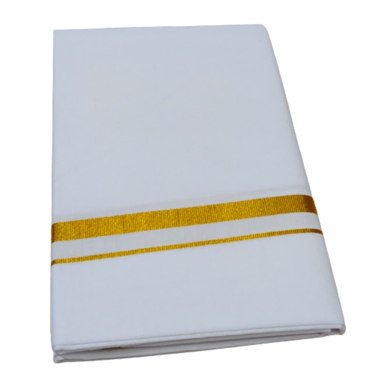 Cotton Men's Kasavu Kerala Dhoti (cream, Free Size)-image-22