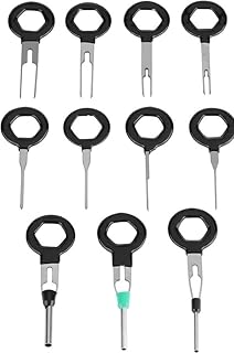 Remove Terminal, 11Pcs Wire Terminal Removal Tools Car Wire Harness Plug Terminal Pick Connector Crimp Pin Back Needle Remove Tool Set