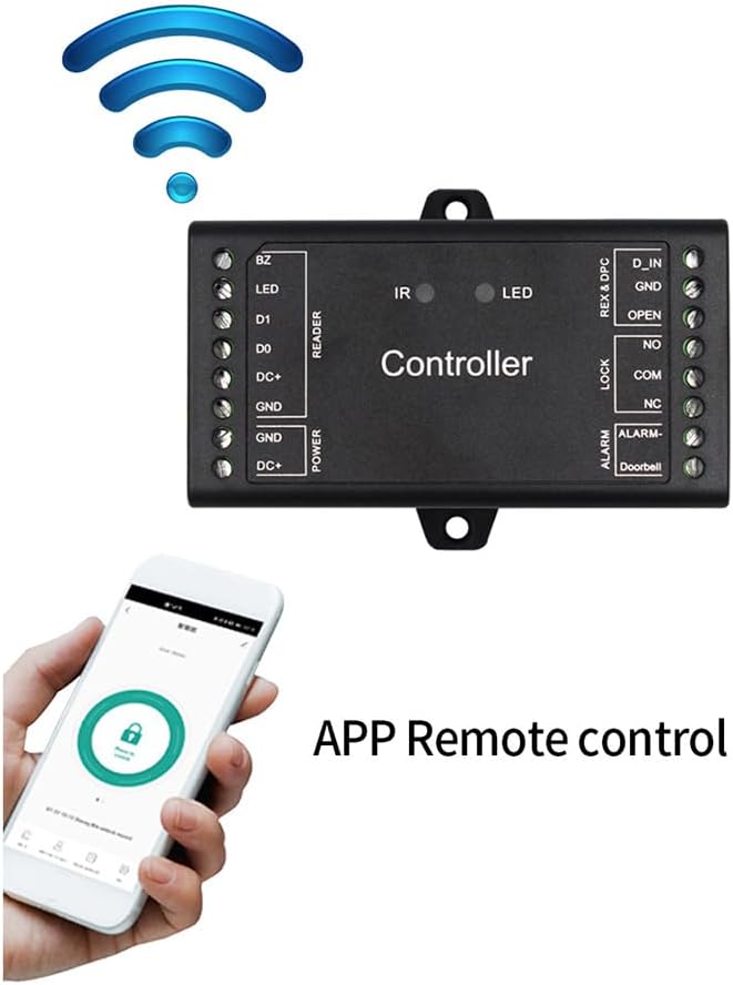 Geuxe Sboard Wifi Controller with phone displaying app