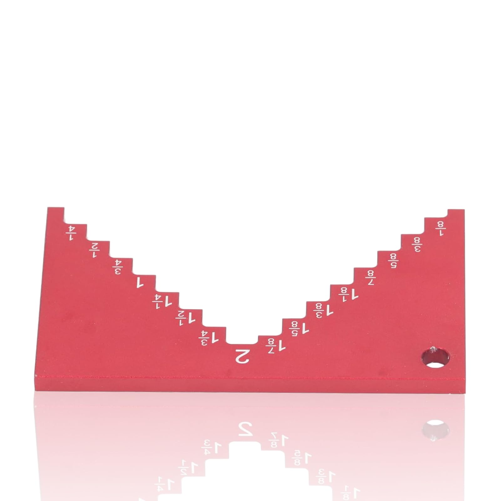 Step Depth Gauge, Aluminum Alloy Red Anodized Surfaces Table Saw and Bench Planes Router Depth Gauge for Setting up Blade Height, Woodworking Projects