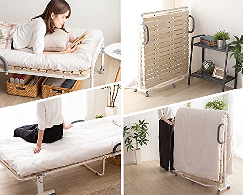 Amazon｜折りたたみベッド シングル すのこベッド すのこ 桐すのこ 