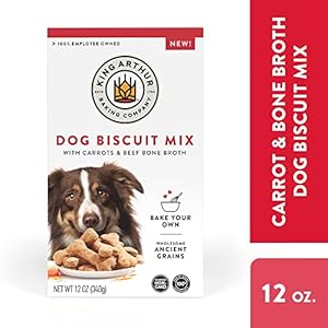 King Arthur Baking Firm Canine Biscuit Combine, Beef Bone Broth & Carrot, Selfmade Canine Treats, 12oz
