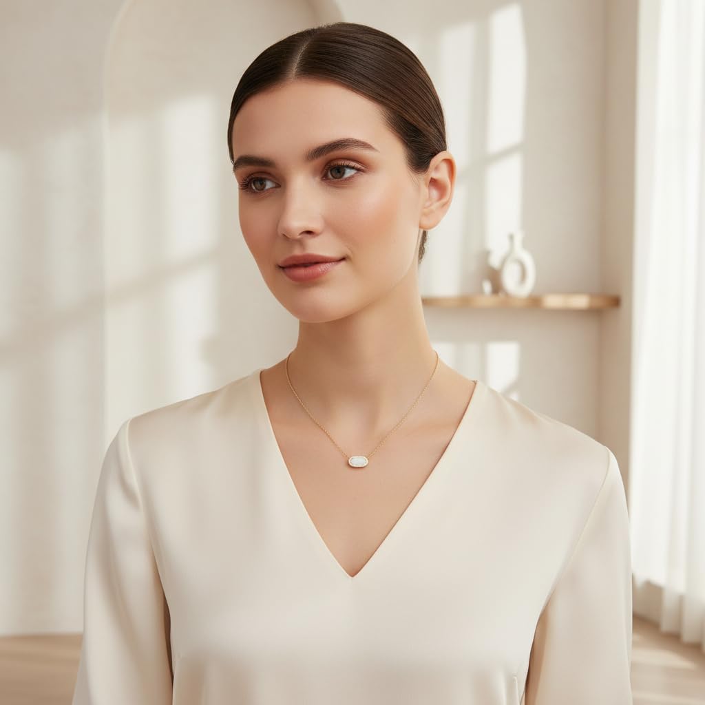 Pendant Necklace For Women,14K Gold Plated,Fashion Jewelry，Minimalist Style,Everyday Wear,Present For Someone,Non Tarnish - Image 5