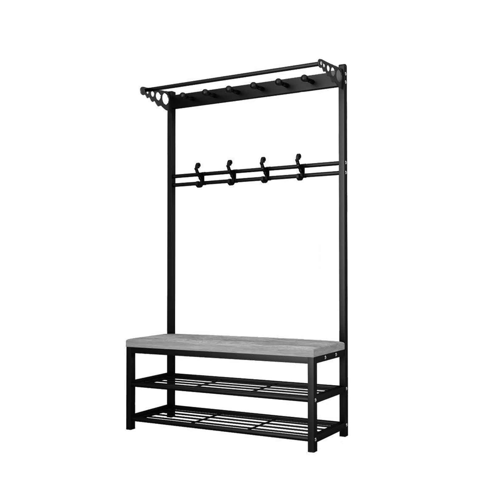 GYEQXKT Coat Rack with Shoe Bench - Metal Hall Tree for Mudroom & Living Room, Stylish Storage Solution for Coats and Shoes