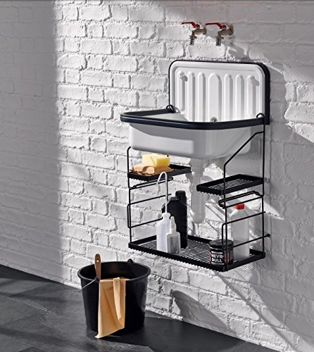 Alape Utensilo Bucket Utility Sink Shelf and Storage Caddy Matte Black