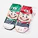Dani's Choice Famous Japanese Animation Print Crew Socks, Super Mario Bros Socks, One Size US Shoe Size 5-10, (5 Pairs)