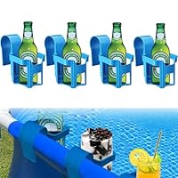Xlong Poolrand Getränkehalter, 4 PCS, Pool Getränkehalter aus Kunststoff, Premium PP-Material, Robust & Auslaufsicher, Multifunktional für Pools & Badewannen, 4 PCS