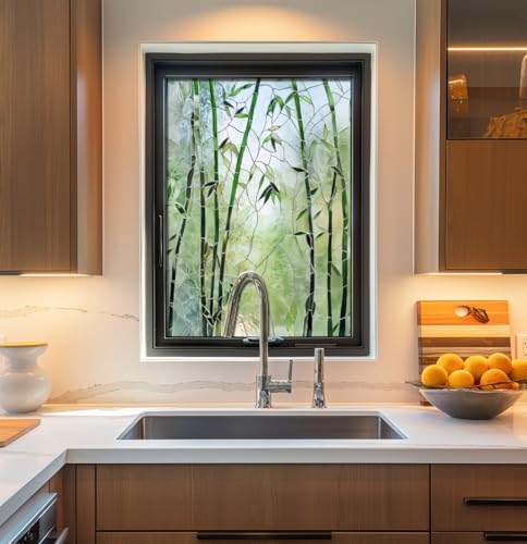 Vinilo estático ventana 40x40 pulgadas diseño bamboo miniatura 2