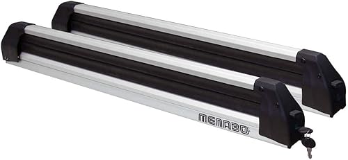 Menabo Silver Ice 3.0 - Estante deslizante para 5 esquís o 2 tablas de snowboard