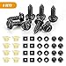 GOOACC License Plate Screw Kit for Fastening Front and Back License Plates on Cars, Suvs, and Trucks Black Zinc Plated Rust-Proof and Anti-Rattle License Plate Bolts (Set of 8)