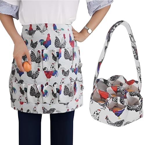 2 Pcs Egg Collecting Apron Chicken Egg Gathering...