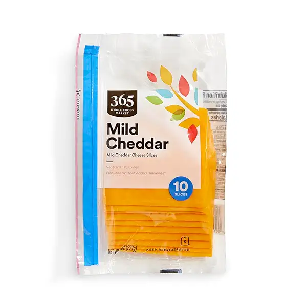 365 By Whole Foods Market, Sliced Mild Cheddar Kosher Cheese, 8 Ounce 1