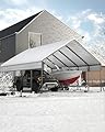 20x25x12.8 FT Metal Carport with Reinforced Frame, Galvanized Steel Roof & Enhanced Base Heavy Duty Car Ports for All-Weather Car Garage Shelter for Car, Truck, Pickup, SUV, Tractor, and Boat