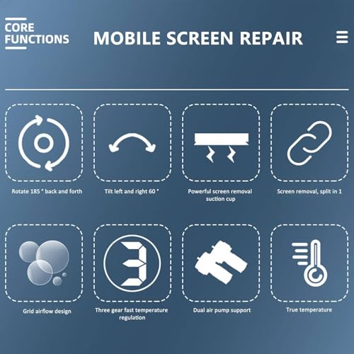 Herramienta separadora de pantalla con ventosa para reparación de teléfonos móviles, dispositivo de apertura LCD giratorio para quitar la cubierta trasera