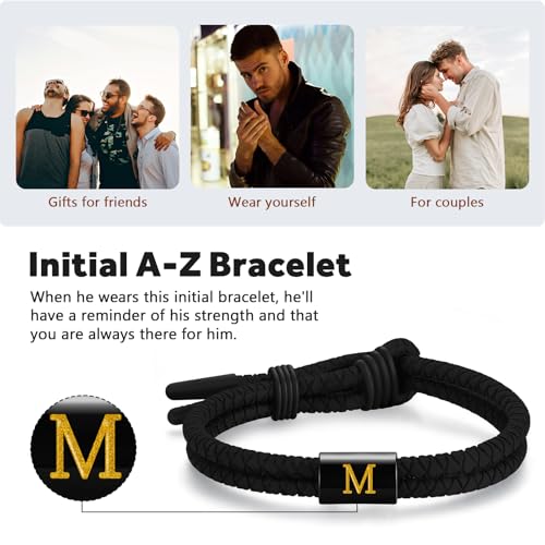 Pulsera ajustable de cuerda trenzada de silicona para hombre y mujer miniatura 7