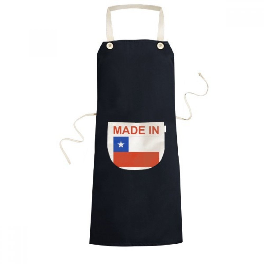 Tablier noir cuisine réglable anti tache avec grande poche bavoir