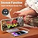 ThreeH Radiowecker mit Projektion Digital RGB Bunte Uhr für Schlafzimmer Dual Alarm USB Ladeanschluss Snooze Großer Spiegel Bildschirm Display Weiß
