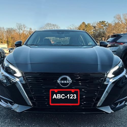 Image of 2 Packs License Plate Frame Aluminum Metal Licence Plate Holder for Car Universal Fit for Men Women (Red)