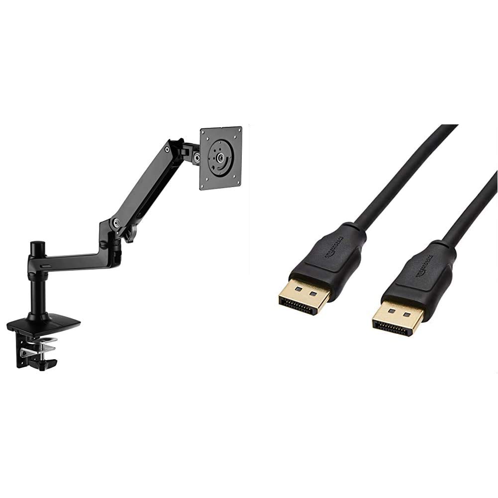 Amazon | Amazonベーシック モニターアーム シングル+ DisplayPort 
