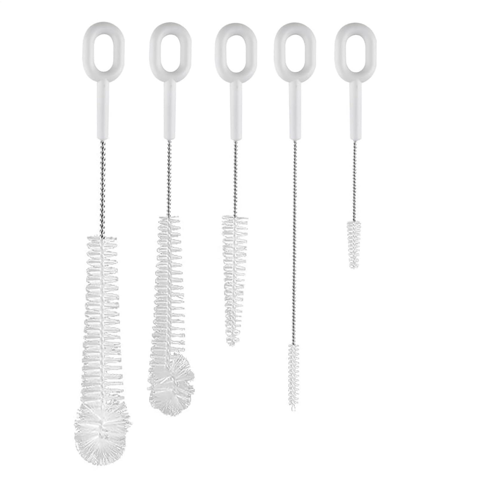 Bottle Brush,5pcs Flexible Cup Cleaning Scrubber Tool,Brush and Scrubber Set for Water Bottles and Bottles - Juicer Lid Straws for Nipples Pumps Breastmilk Collector Gap