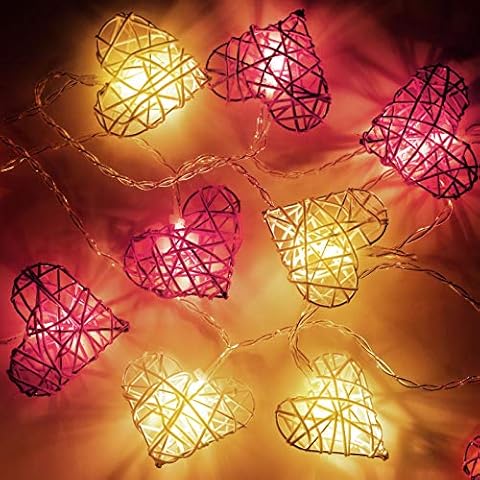 Valentines Heart String Lights Cover