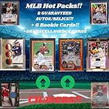 Generic Baseball Sports Card Mystery Pack | Contains 28 Cards | 2X Autograph or Relic Cards Guaranteed | 6X Rookie Cards Guaranteed | 20x Miscellaneous Cards Guaranteed