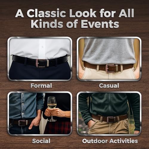 Image of Replacement Belt Buckle for Men and Women, Removable Metal Frame | Replacement Belt Buckle, Fits 1-1 /2 inch or 1-1 /4 inch Belts, Antique Silver, Brass, Copper, Black or Stainless Steel Finishes