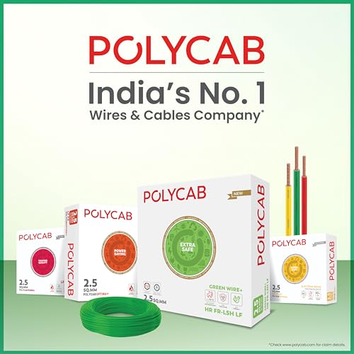 Image of Polycab Green Wire+ 90M coil |6 SQ MM|Heat resistant upto 900 C | Low smoke | Low toxic fumes | GreenPro certified | 99.97% high purity copper | Rodent protection | Eco friendly (Blue)