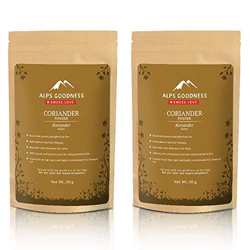 Alps Goodness Coriander Powder (50 g, Pack of 2) - Hair Pack Powder for Hair Growth and Strong Scalp - 100% Pure & Natural