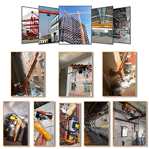 Image of Electric Hoist Cable Winch 1150W with Wireless Remote Control Mini Hoist Lifting Winch Crane Lifting Height, for Home Shop Workshop (20m PA500)