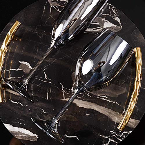 Copa de champán Phnom Penh elegante vaso de cristal con borde dorado para brindar 4