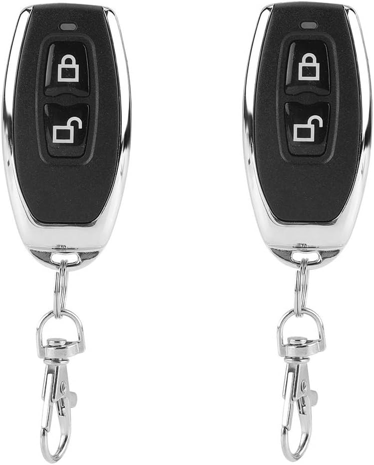 ROBOWAY 433MHz Remote Lock-Unlock Model Relay 433Mhz RF Learning Remote Control Switch Transmitter Two Buttons RF Wireless Learning Code Remote Control Transmitter (RW-RF019, 2 Remote)