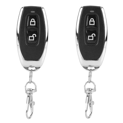 ROBOWAY 433MHz Remote Lock-Unlock Model Relay 433Mhz RF Learning Remote Control Switch Transmitter Two Buttons RF Wireless Learning Code Remote Control Transmitter (RW-RF019, 2 Remote)