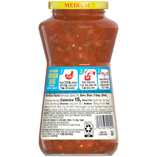 Image of Pace Lower Sodium Chunky Medium Salsa, 16 oz Jar