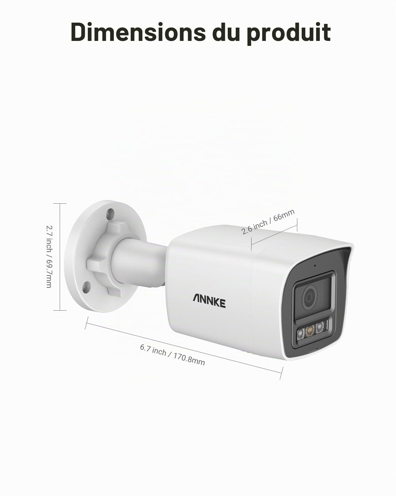 ANNKE Caméra IP PoE 4K 8MP Extérieure avec Vision Nocturne Couleur