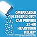 Zegerid OTC 24-Hour Heartburn Relief, The Only Proton Pump Inhibitor with Omeprazole 20mg + Sodium Bicarbonate, Treats Frequent Heartburn, 14ct Capsules