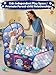 ZimiTeda Space Rocket Kids Ball Pit for Toddler with Basketball Hoop Foldable Pop-Up Baby Ball Pool for Girls Boys Indoor & Outdoor Game 47.24