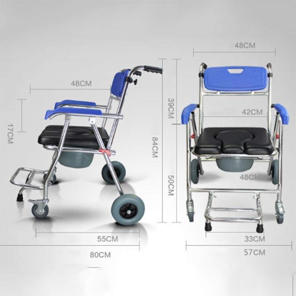 Lekki składany wózek inwalidzki do jazdy medyczny, plastikowe złamanie dla dzieci, krzesło kąpielowe wózek inwalidzki, wózek inwalidzki kobieta w ciąży mobilna toaleta składana