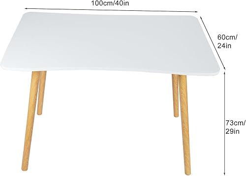 Miniatura 2 de TOLUON Escritorio para computadora, escritorio de estilo moderno y simple, diseño de arco ergonómico para oficina en casa, estudio, mesa de trabajo