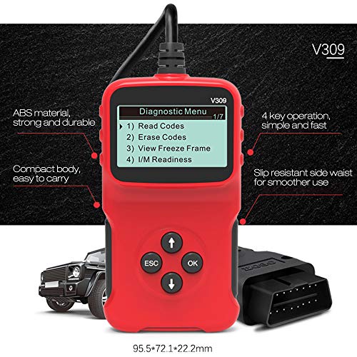 Honeytecs Ferramenta de Diagnóstico OBDII Universal Scanner Leitor de Código do Carro Código de Veri