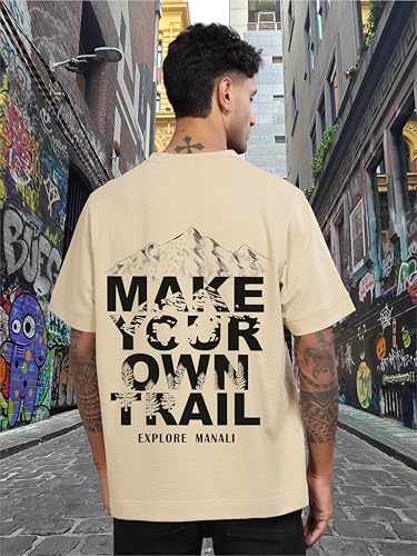 Image of STELLERS Men's Oversized Printed Half Sleeve T-Shirt | Feather Touch Feel | Odour Resistant | Anti-Static | Wrinkle Free | Quick Dry | Stretchable | Lightweight