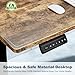 DUMOS 63 Inch Electric Standing Desk Height Adjustable, Sit to Stand Computer Workstations Large Work PC Table Home Office Writing Gaming Desks with Memory Presets for Walking Pad, Bedroom, Rustic