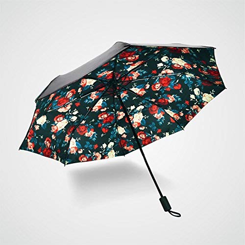Petit parapluie noir double écran résistant au vent pour rester au sec sous la grosse pluie