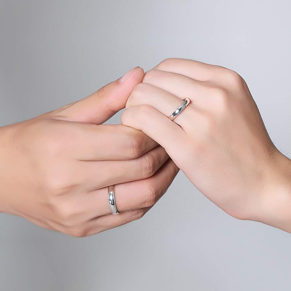 Dankadi Anello/fede nuziale, in argento 925 placcato oro, da 3,5 mm, semplice e liscio, per coppia sposata, donne, uomini, amici e amiche, regalo per matrimoni, misure 44-70 mm