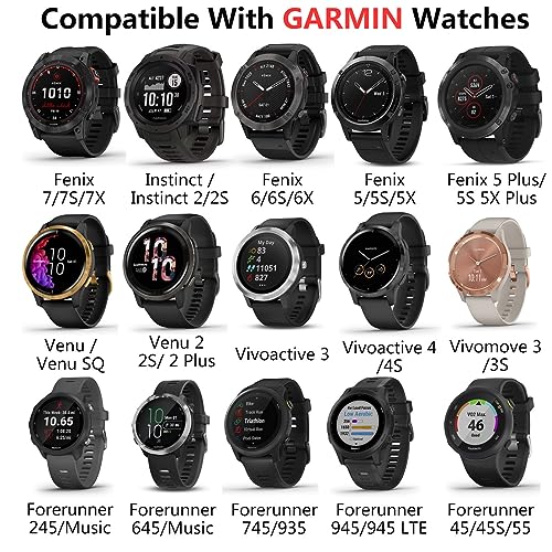 HOMTERN Charger for Garmin Fenix 7 7S 7X/6 6S 6X/5 5S 5X,Vivoactive 3/4/4S,Instinct 2/2S/2X,Venu 2/2S/2 PLUS/SQ/SQ 2 and Forerunner Series,3.3ft USB Charging Cable with 10 Dust Plugs - Image 2