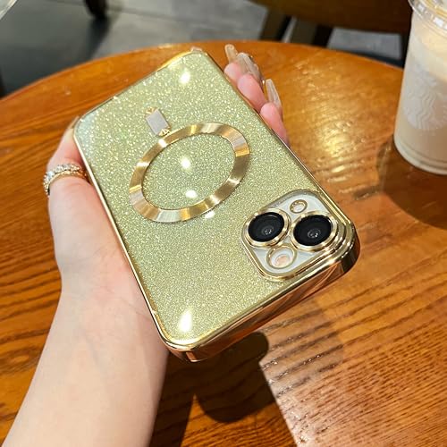 Coque magnétique iPhone 15 antichoc en silicone transparent de luxe