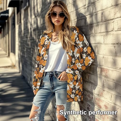 Image of Cardigan Sweaters for Women Long Sleeve Cardigan Soft Drape Open Front Fall Dusters V-Neck Jackets Dressy Loose Coat