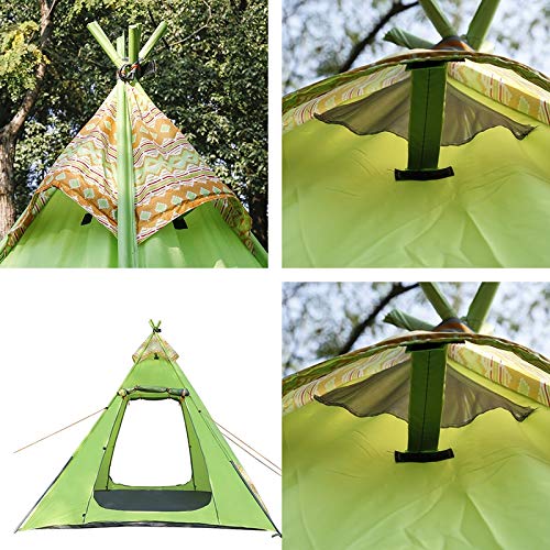 Tenda Tipi CampFeuer Per 4 Persone - Tenda Piramide 3000mm Colonna D'acqua Per Campeggio - Foto 10