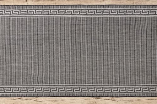 Alfombra sisal Sion 20446 antitropezones con marco de madera gris estable 7